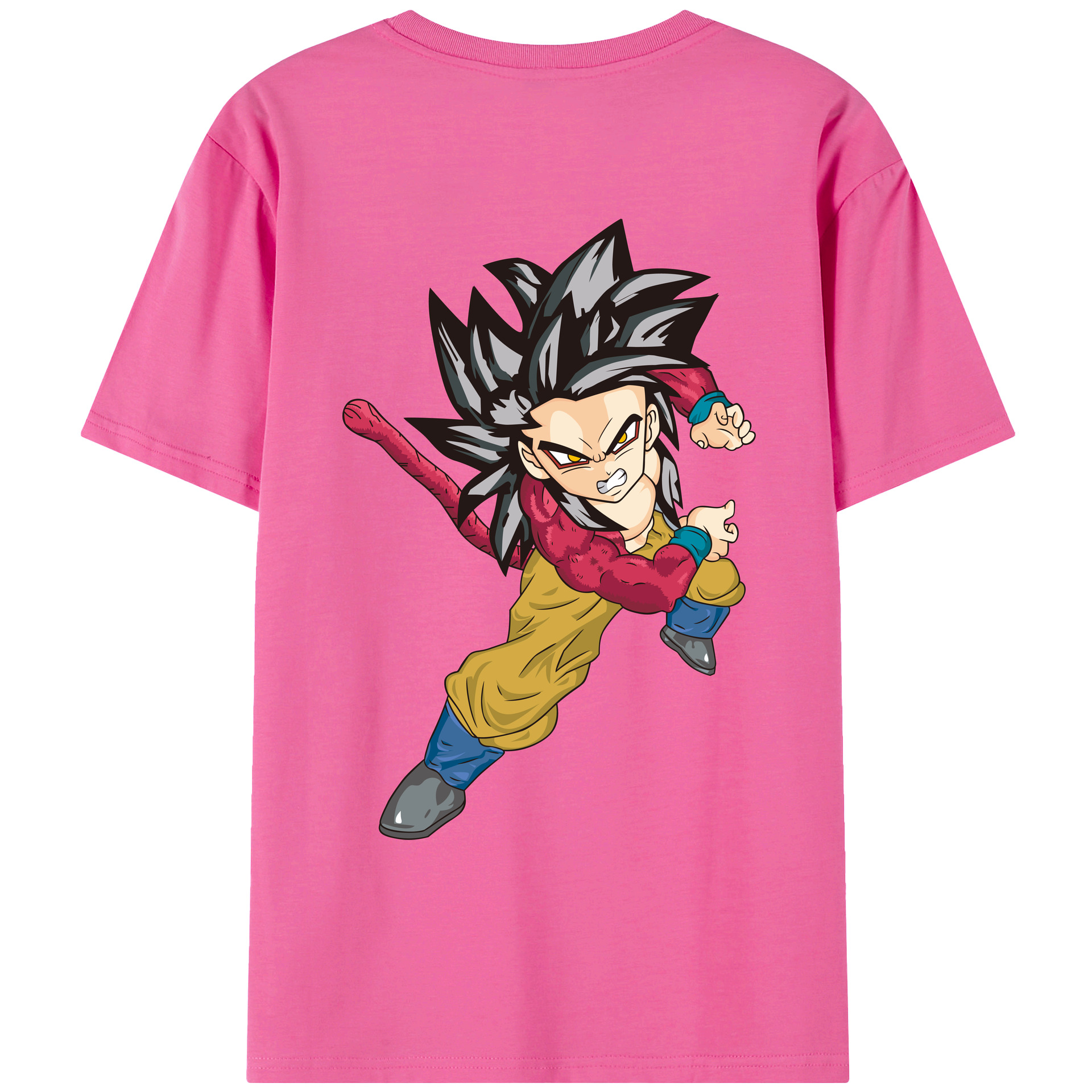 （画像用） ドラゴンボール 孫悟空（そん ごくう）Son Goku カカロット DRAGON BALL Kakarotto レディース半袖Tシャツ(バックプリント)